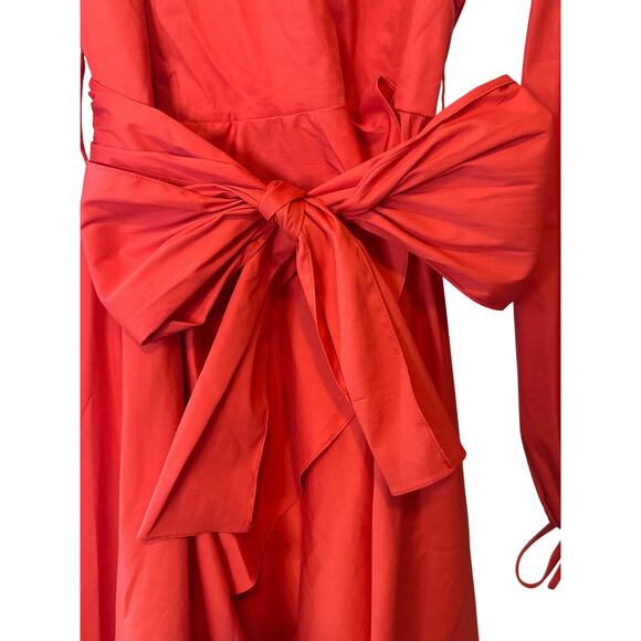 Caroline Constas Red Lena Wrap Ruffle High-Low Dress Size XS – $695 Retail - Picture 5 of 10